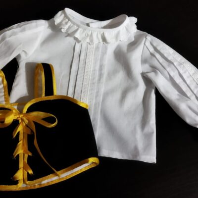 Camisa y corpino de traje regional para bebe